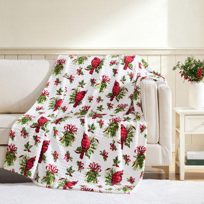 Lenox Bubble Plush 50x70 Throw, Winter Greetings