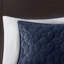 Elegant Navy King/ King Velvet Bedding - 3 Pieces, Geometric, Machine Washable Cotton Piece Quilt Comfortable, Warm-121162142-121162143