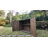 Outdoor Storage Cabinet Trash Can Storage Shed Upgraded With Metal Frame For Garbage Can, Gardening Tools And Accessories (brown)
