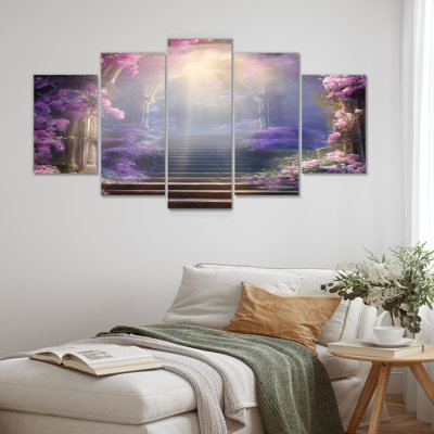 Erlandson - Fleurs, art mural sur toile 5 pièces