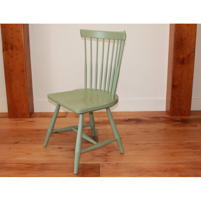 Chaise d'appoint à dossier Windsor en bois massif vert