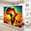 Paravent 6 panneaux paravent Royal African Silhouette Wildlife Sunset-131518211-131518212