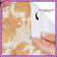 Rideaux de douche orange et beige à motif floral extra longs-177795060