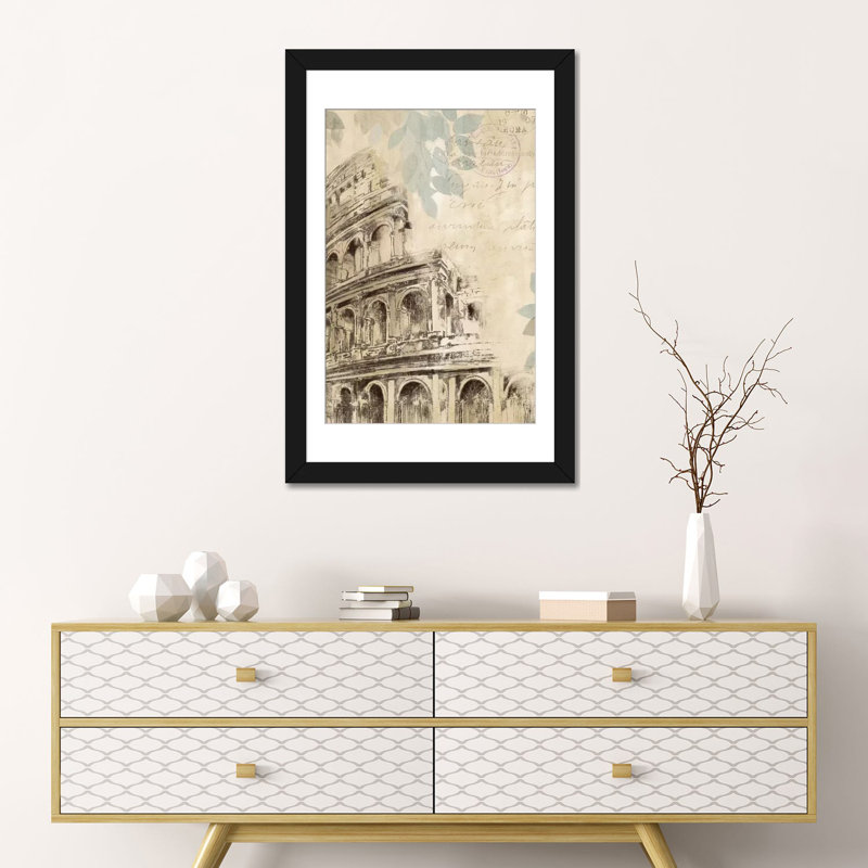 « architectural study i », impression sur toile, H 24 po x l 16 po x P 1 po, Papier d'art encadré noir, Blanc