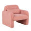 Élégante chaise d'appoint en molleton rose avec accoudoirs et oreiller minimaliste - Canapé simple confortable pour le salon, la chambre et le bureau