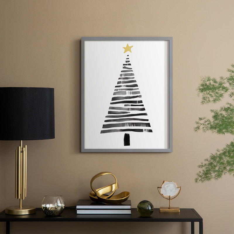 Reproduction encadrée de Noël, art massif Lxxi, Gris, H 21 po x l 17 po