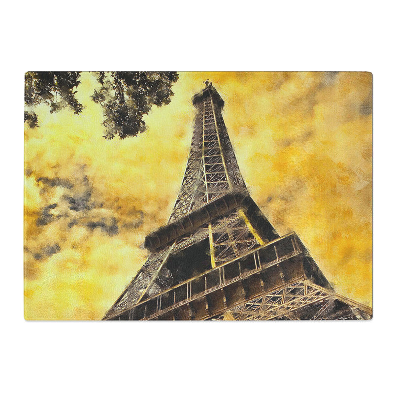 Eiffel Tower Vol.7 Painting Chopping Board, 20cm W x 28.5cm L