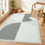 Tapis moderne lavable à la machine avec envers en caoutchouc antidérapant à motif géométrique pour le salon, la chambre à coucher, le bureau et la salle à manger-88957918