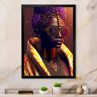Femme afro-américaine, vêtements traditionnels IV sur toile