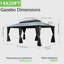 Pavillons et abris de jardin modernes (doit inclure le cadre), pavillon de jardin en acier 14 x 20