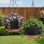 Ensemble de 2 jardinières suspendues en plastique de 30 cm (12 pouces), design bicolore avec bac à eau intégré, chaînes et crochets en fer pour balcon, terrasse et jardin. Plusieurs couleurs disponibles.-2109083950