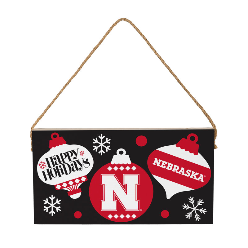 Plaque murale en bois 6 x 11 de l'Université du Nebraska