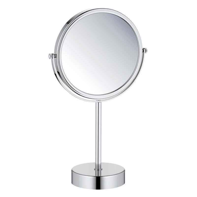 Circular Free Standing Magnifying Make Up Mirror, Chrome