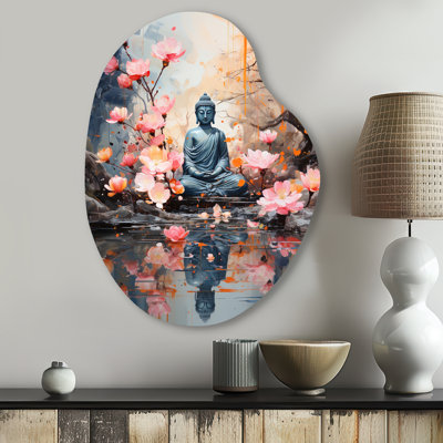 Art floral bouddha floral en méditation I - méditation en forme de poire
