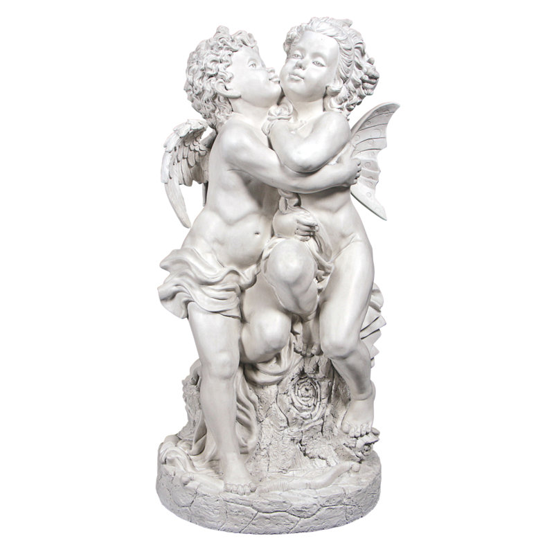 Statue fée et ange bouguereaus first baiser