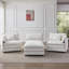 Canapé modulaire modulaire rembourré en tissu de chenille 3 places avec repose-pieds pour un confort douillet-118091541