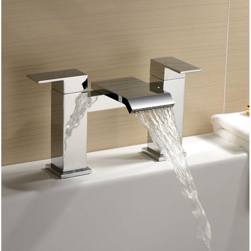 2 Handle Deck Waterfall Faucet Bath Filler