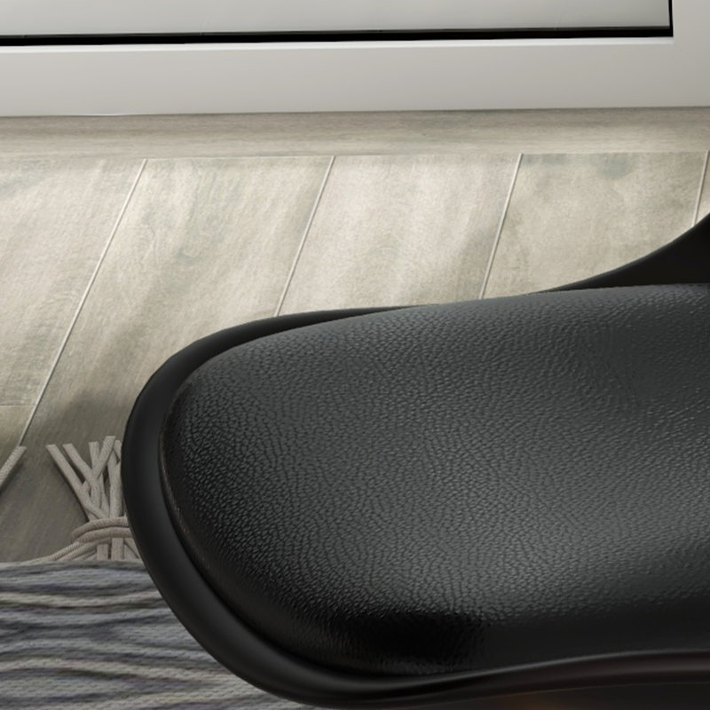 Chaise d'appoint en faux cuir Malijah, Noir, noir, noir, noir