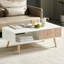 Table basse rectangulaire avec pieds en bois massif-125763167-125763163