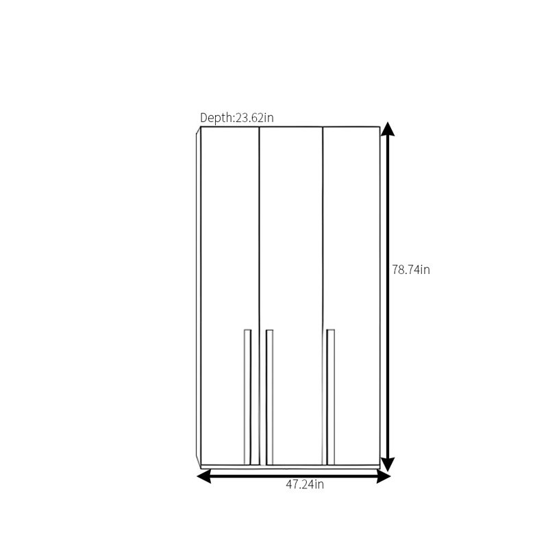 Caya, H 78,74 po x l 47,24 po x P 23,62 po