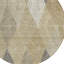 Tapis d'intérieur rond lavable taupe et ivoire 8 pi