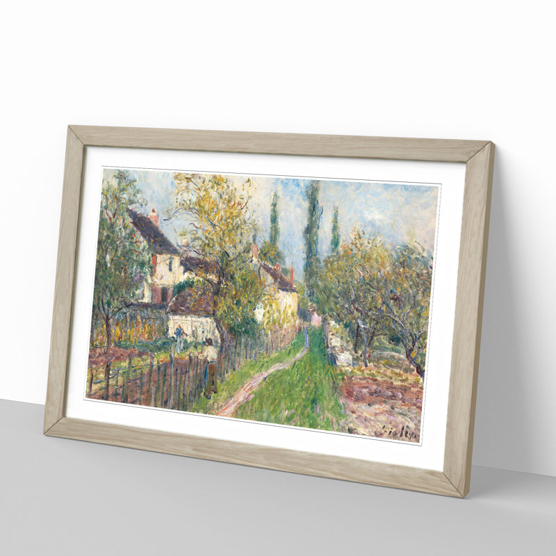 A Pathe at Les Sablons by Alfred Sisley - Picture Frame Painting, 36cm H x 48cm W x 2cm D, Oak Framed