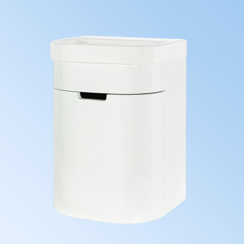 Eleganza 15.75'' W Single Vanity, Single-Hole, Gloss White