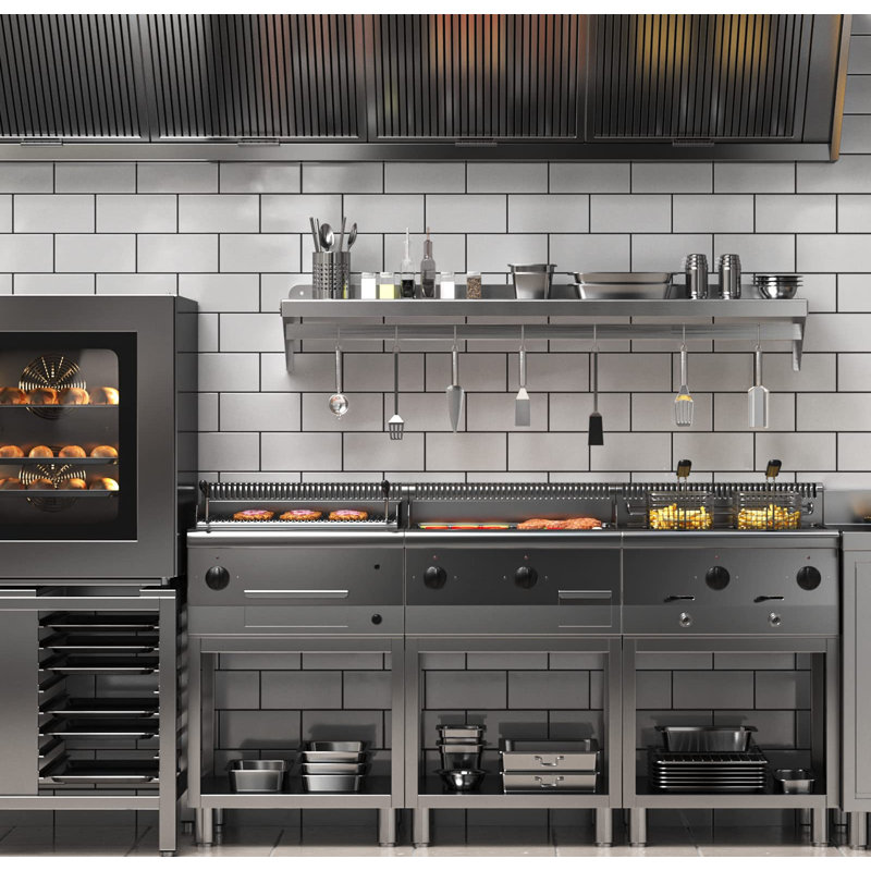Tablette murale en acier inoxydable 12 "x 60" multifonctionnelle