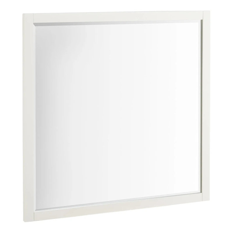 Burfield Bathroom Vanity Mirror, Natural Bamboo, 34" x 34"