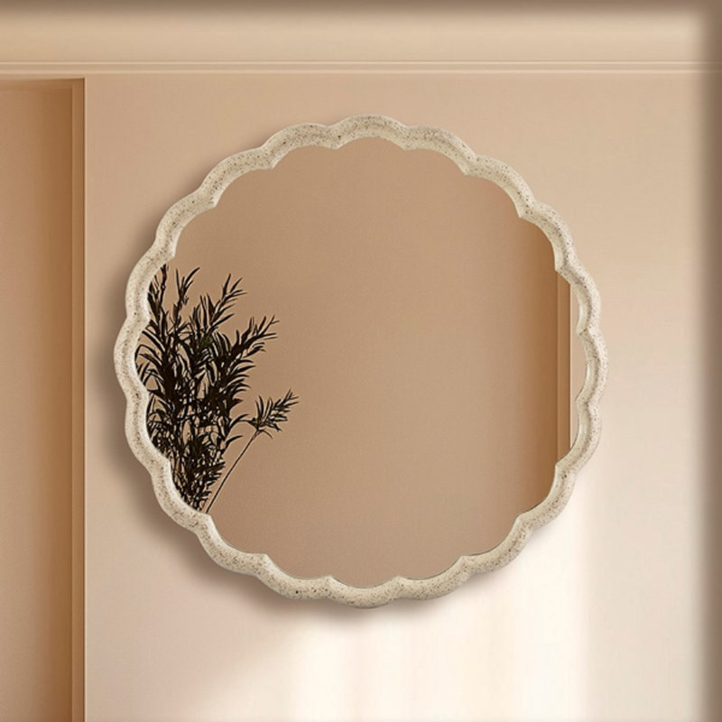 Grand miroir en fonte d'aluminium, 31,50 po x 31,50 po