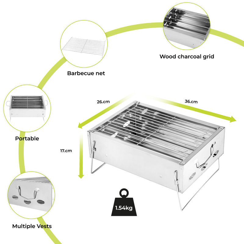 ROYALFORD 36cm W Portable Charcoal Grill