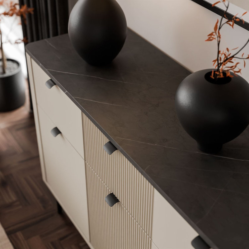130cm Sideboard, cashmere / grey stone
