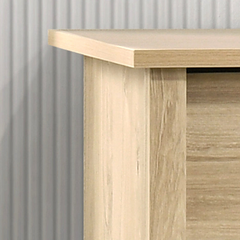 Commode 6 tiroirs 57 po avec poignées, Chêne clair