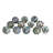 Oversized Ceramic Garden 1.6" Diameter Round Mushroom Multipack