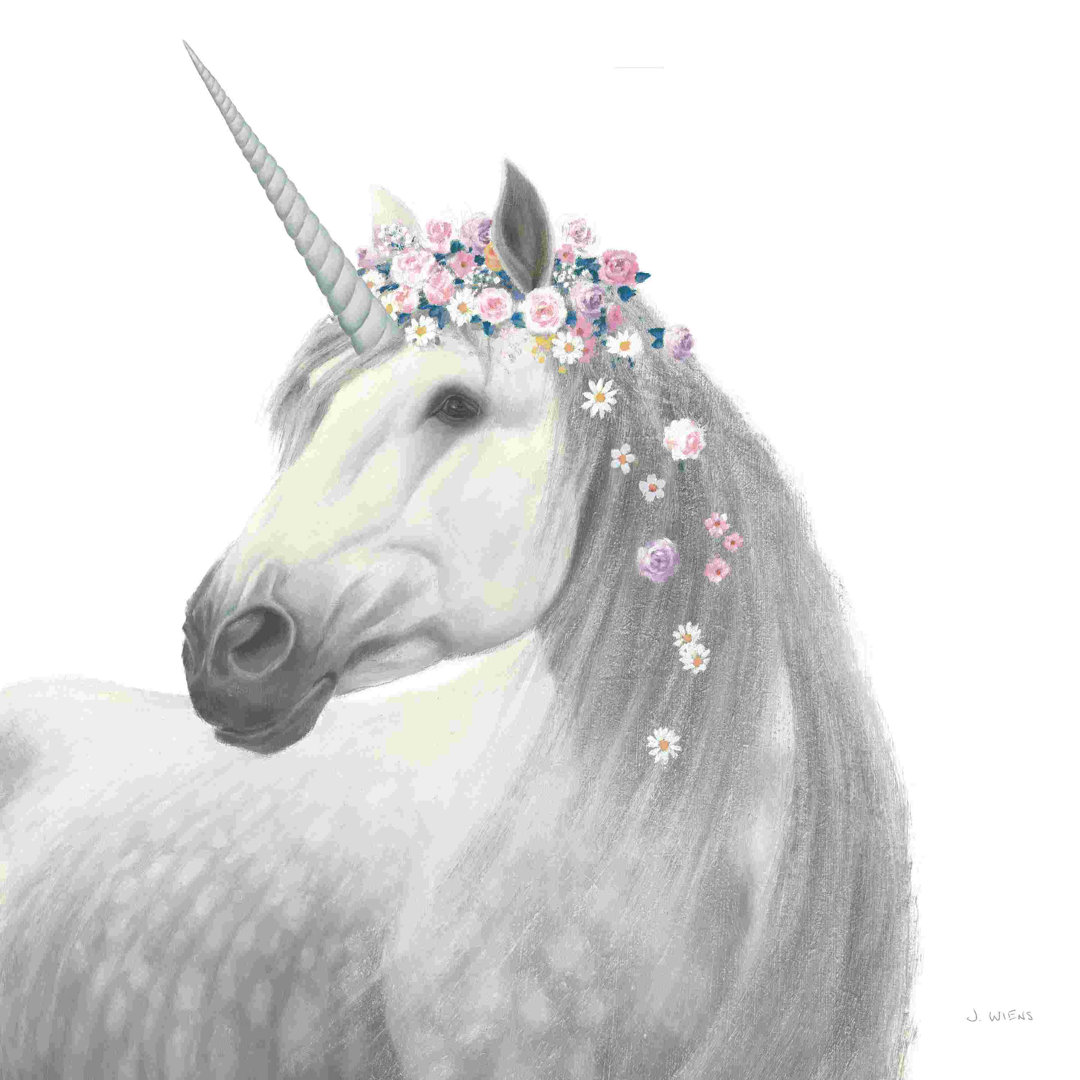 " Spirit Unicorn II Sq Enchanted " by James Wiens Painting Print Gemma Violet 