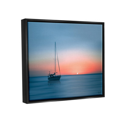 " Boat On Sunset Horizon " by Renel Peters