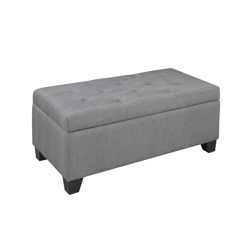 Repose-pieds rangement touffeté Schuller, Gris