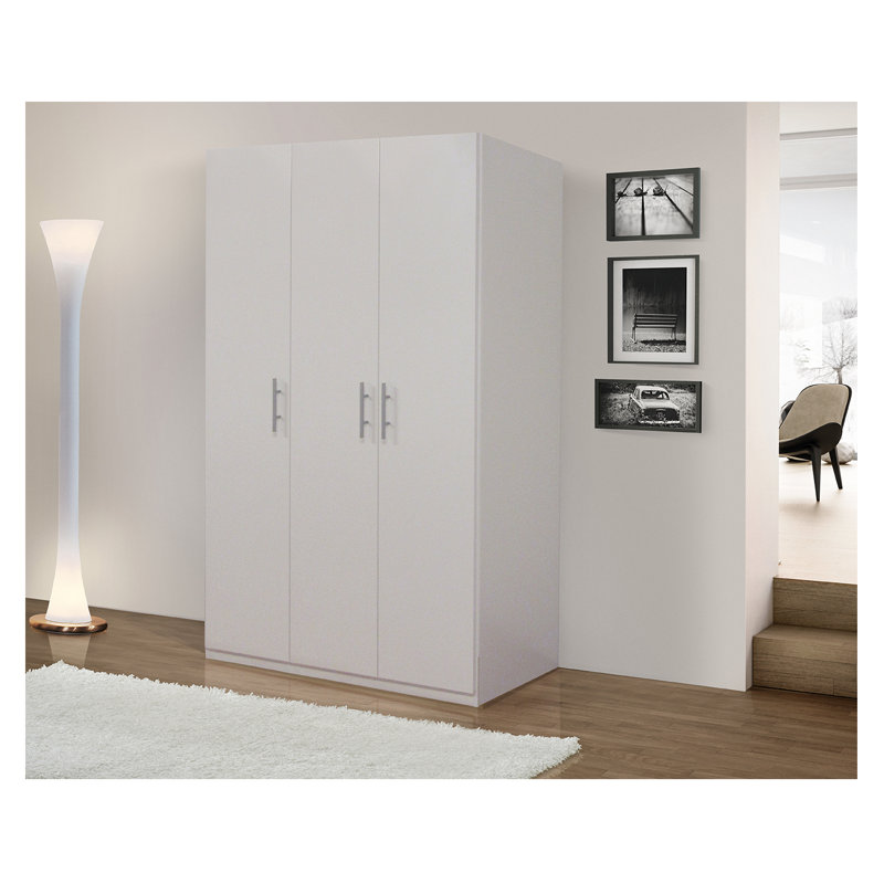 Cassiah 3 Door Manufactured Wood Wardrobe