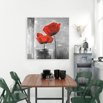 « fleurs on a background », reproduction de peinture à l’huile sur toile tendue