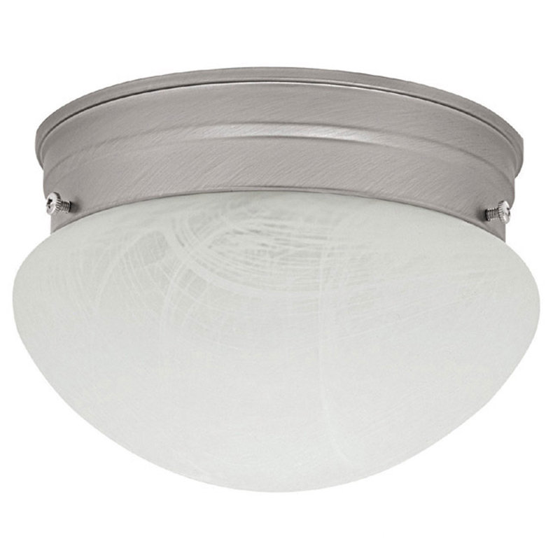 Plafonnier encastré pour cuve simple 7 po 1-light Mackinaw, Nickel mat
