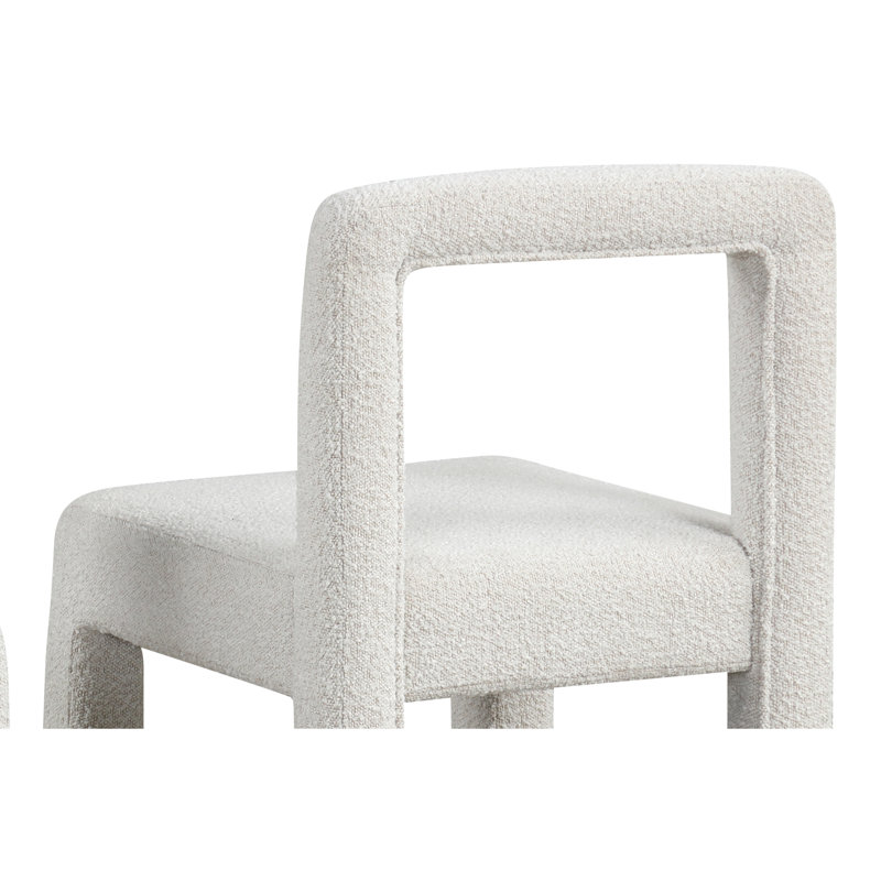 Chaise d'appoint de salle à manger Berkel , Crème, crème