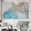 Encre liquide turquoise et bleue - Peinture sur toile-67202096-119116634-67202081