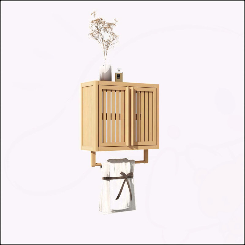 Armoire murale polyvalente en bambou pour le rangement et la décoration