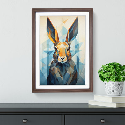 Hare Geometric Art - Framed Print