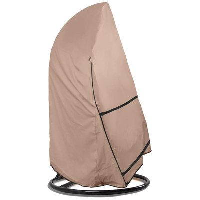 Patio Hanging Egg Chair Cover - Waterproof Outdoor Single Seat Swing Egg Chair With Stand Cover 45W X 33D X 68H Inches