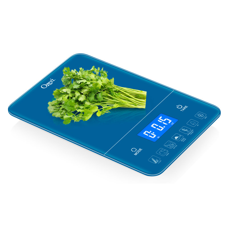Échelle de cuisson avec comptoir de calories, par Ozeri, Bleu classique