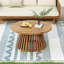 Lit de jour d'extérieur 3 places en bois d'acacia avec table basse-995139114-995139117