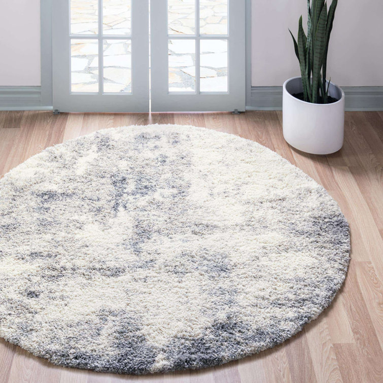 Abstract Gray/Ivory Area Rug