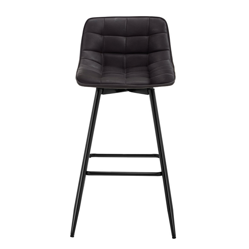 Upholstered Counter Stool with Metal Frame, 1, Anthracite