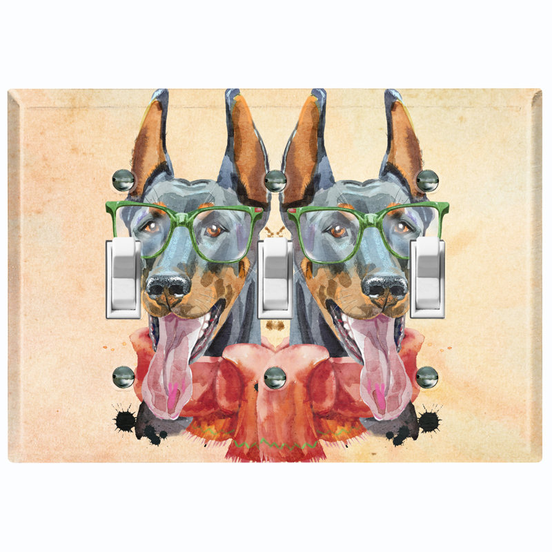 Mignon Doberman Dog Smart Glasses Scarf 3-Gang